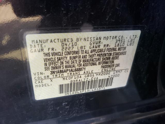 2010 NISSAN SENTRA 3N1AB6AP1AL688871