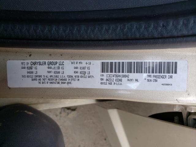 2010 CHRYSLER SEBRING 1C3CC4FB6AN180842