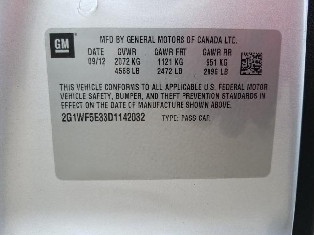 2013 CHEVROLET IMPALA LS 2G1WF5E33D1142032