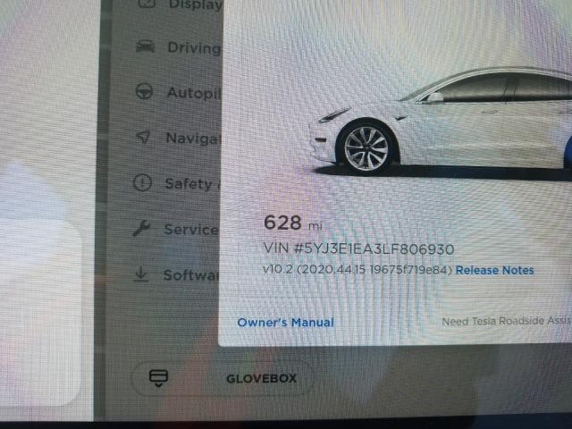 2020 TESLA MODEL 3 5YJ3E1EA3LF806930