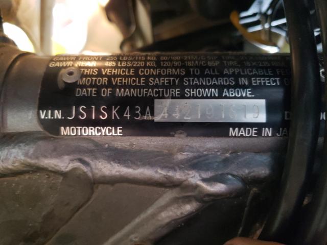 2004 SUZUKI DR-Z400 S JS1SK43A442101819