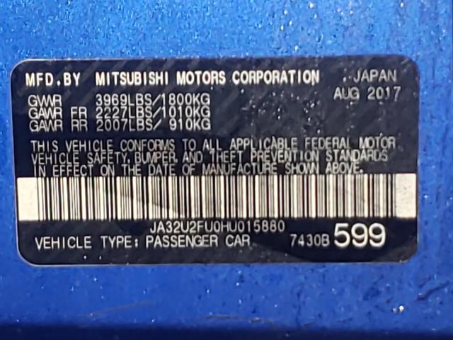 2017 MITSUBISHI LANCER ES JA32U2FU0HU015880