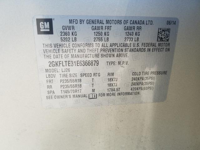 2014 GMC TERRAIN 2GKFLTE31E6366879