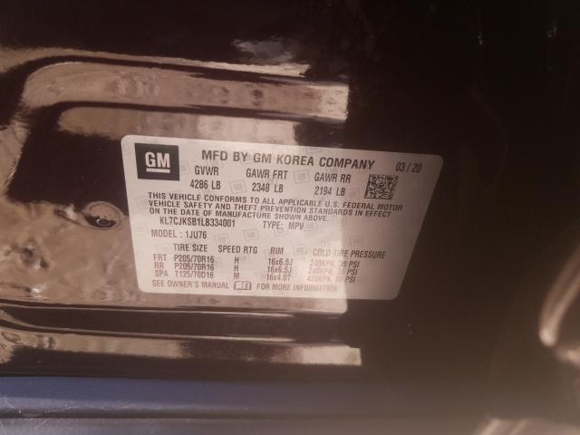 2020 CHEVROLET TRAX LS KL7CJKSB1LB334001