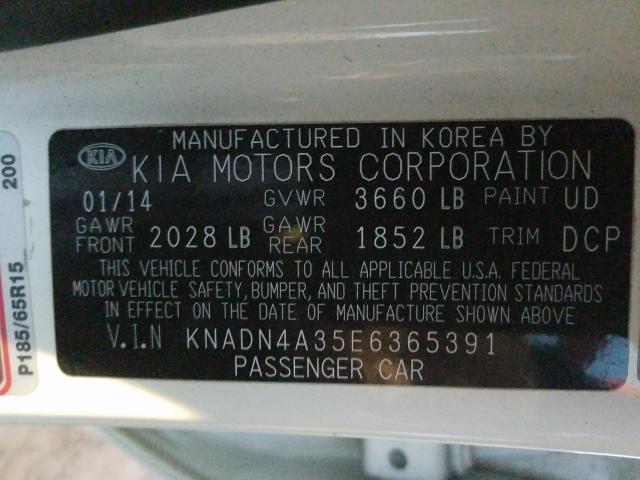 2014 KIA RIO EX KNADN4A35E6365391