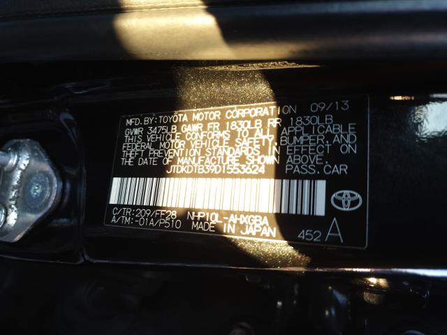 2013 TOYOTA PRIUS C JTDKDTB39D1553624