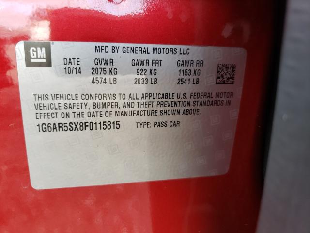 2015 CADILLAC CTS LUXURY 1G6AR5SX8F0115815