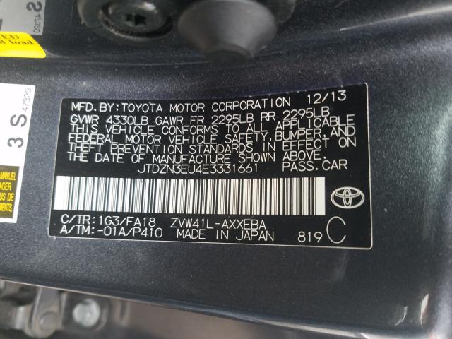 2014 TOYOTA PRIUS V JTDZN3EU4E3331661