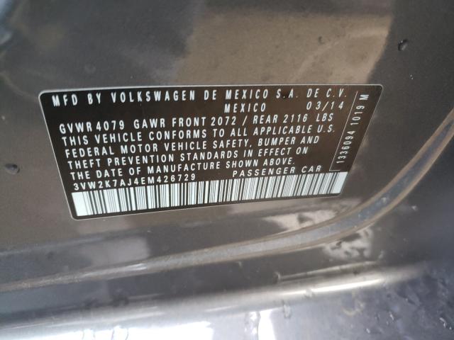 2014 VOLKSWAGEN JETTA BASE 3VW2K7AJ4EM426729
