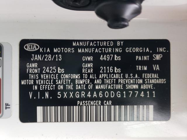 2013 KIA OPTIMA SX 5XXGR4A60DG177411