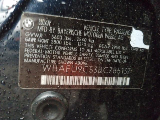 2011 BMW 550 XI - WBAFU9C53BC785137