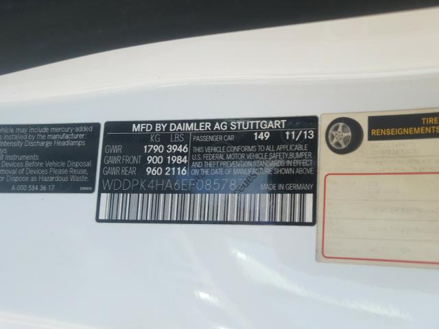 2014 MERCEDES-BENZ SLK 250 WDDPK4HA6EF085787