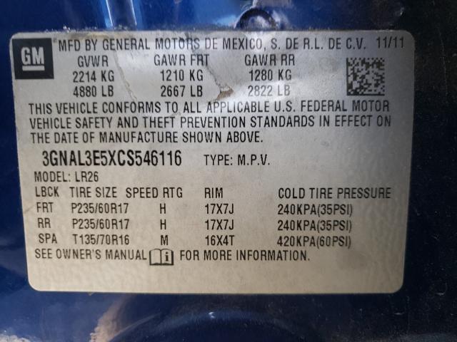 2012 CHEVROLET CAPTIVA SP 3GNAL3E5XCS546116