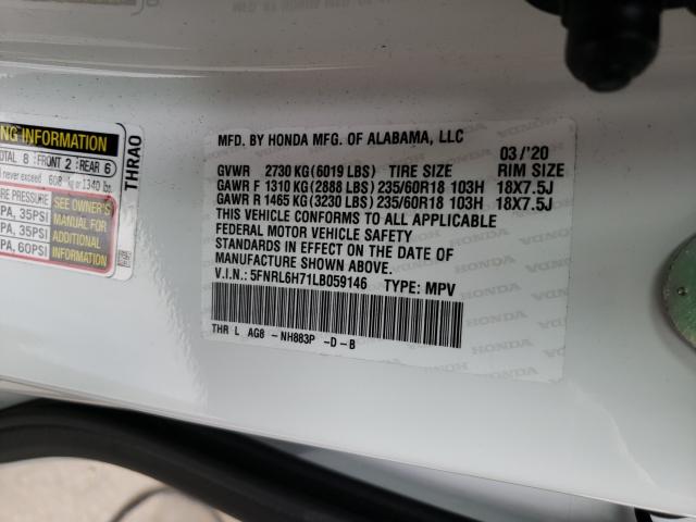 2020 HONDA ODYSSEY EX 5FNRL6H71LB059146