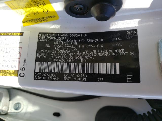 2016 LEXUS GX 460 PRE JTJJM7FX6G5148864