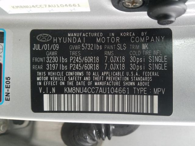 2010 HYUNDAI VERACRUZ G KM8NU4CC7AU104661