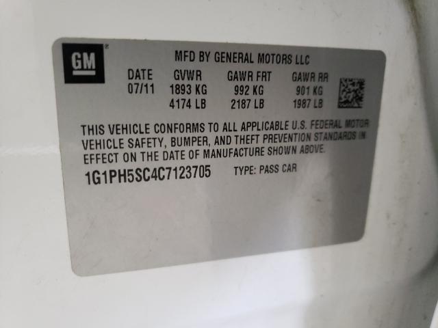 2012 CHEVROLET CRUZE LTZ 1G1PH5SC4C7123705