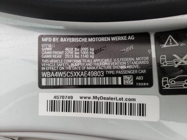 2019 BMW 430XI WBA4W5C5XKAE49803