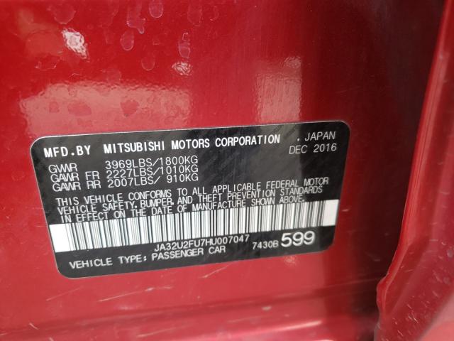 2017 MITSUBISHI LANCER ES JA32U2FU7HU007047