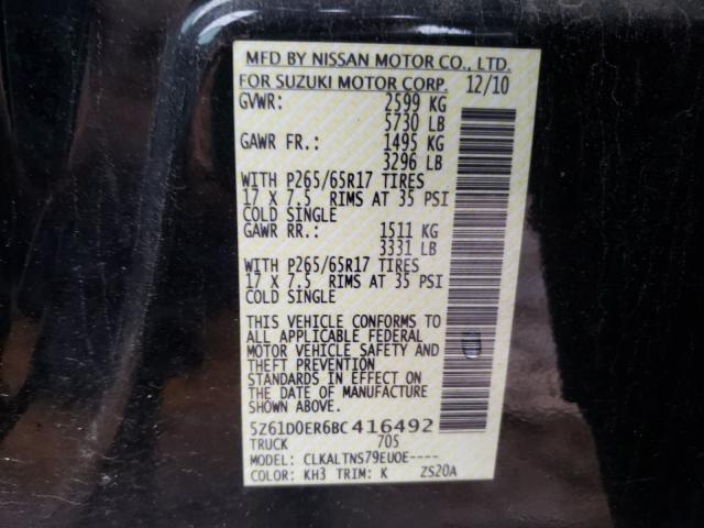 2011 SUZUKI EQUATOR SP 5Z61D0ER6BC416492