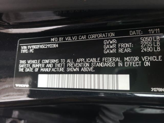 2012 VOLVO S60 T6 YV1902FH5C2113364