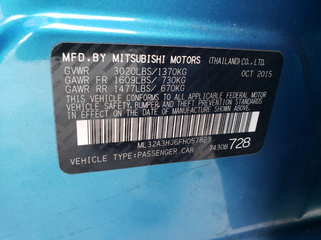 2015 MITSUBISHI MIRAGE DE ML32A3HJ6FH057823