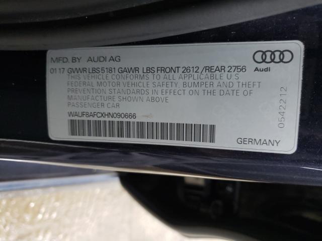 2017 AUDI A6 PREMIUM WAUF8AFCXHN090666