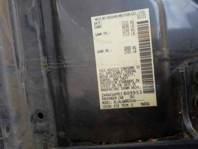 2012 NISSAN MAXIMA S - 1N4AA5AP9CC809953