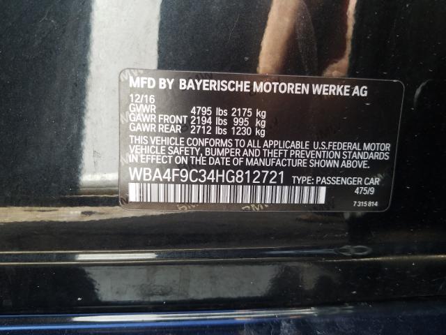 2017 BMW 430XI GRAN WBA4F9C34HG812721