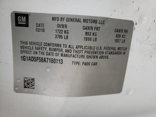 2010 CHEVROLET COBALT 1LT 1G1AD5F58A7180113