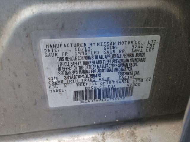 2013 NISSAN SENTRA S/S 3N1AB7AP4DL795472