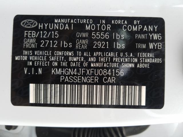 2015 HYUNDAI GENESIS 5. KMHGN4JFXFU084156