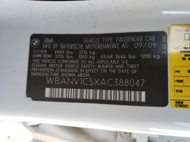 2010 BMW 528 XI WBANV1C5XAC388047