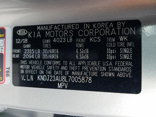 2020 KIA SOUL LX KNDJ23AU8L7005878