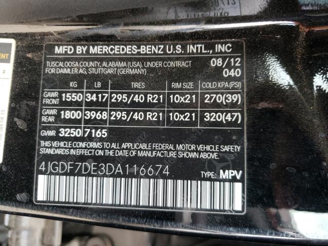 2013 MERCEDES-BENZ GL 550 4MA 4JGDF7DE3DA116674