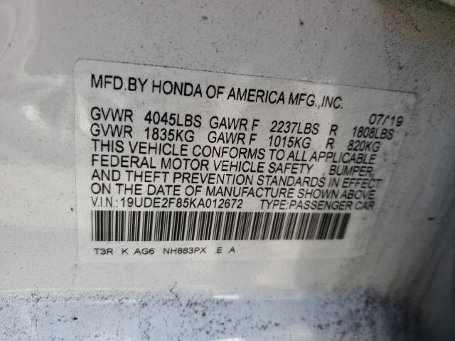 2019 ACURA ILX PREMIU 19UDE2F85KA012672