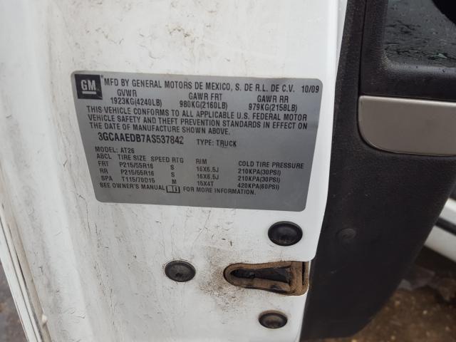 2010 CHEVROLET HHR PANEL 3GCAAEDB7AS537842