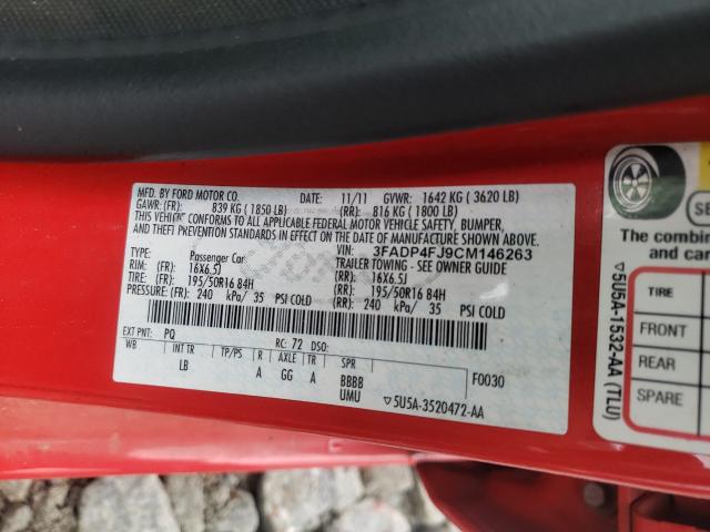 2012 FORD FIESTA SES 3FADP4FJ9CM146263