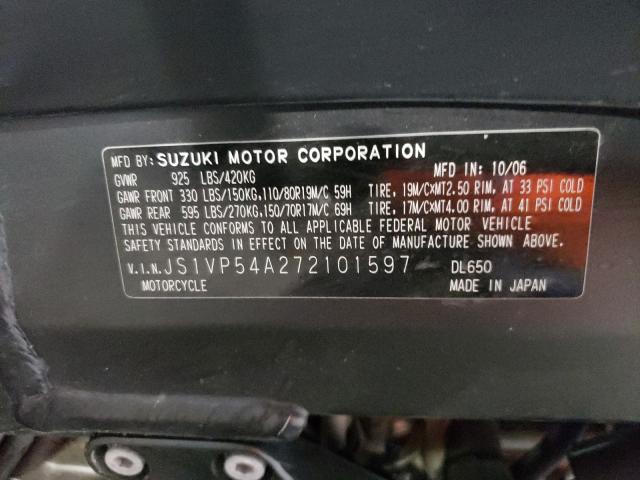 2007 SUZUKI DL650 JS1VP54A272101597
