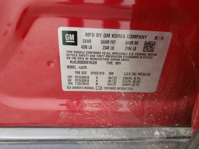 2014 BUICK ENCORE CON KL4CJBSB3EB765326