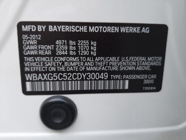 2012 BMW 528 I WBAXG5C52CDY30049