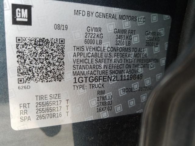 2020 GMC CANYON ALL 1GTG6FEN2L1119848