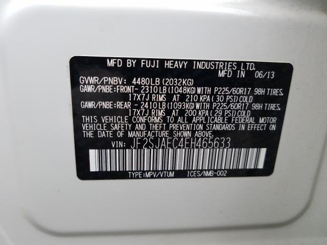 2014 SUBARU FORESTER 2 - JF2SJAEC4EH465633