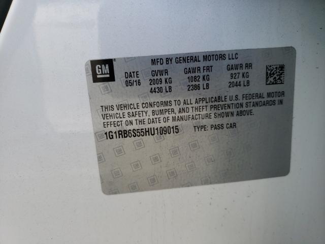 2017 CHEVROLET VOLT PREMI - 1G1RB6S55HU109015