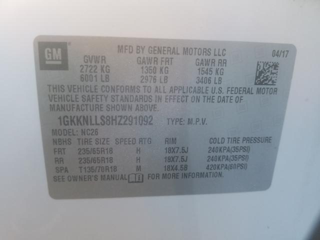 2017 GMC ACADIA SLE 1GKKNLLS8HZ291092
