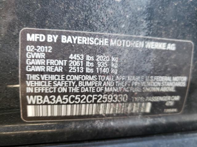 2012 BMW 328 I WBA3A5C52CF259330