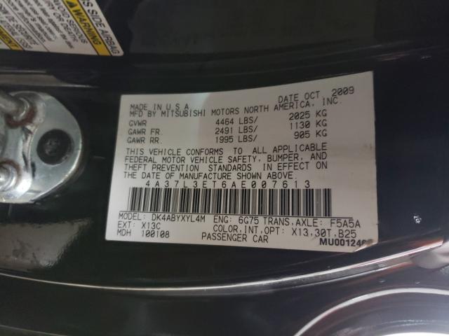 2010 MITSUBISHI ECLIPSE SP 4A37L3ET6AE007613