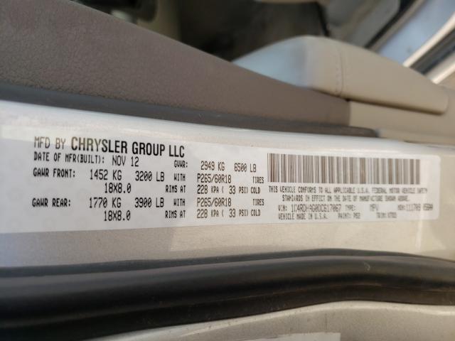 2013 DODGE DURANGO SX 1C4RDHAG0DC617067