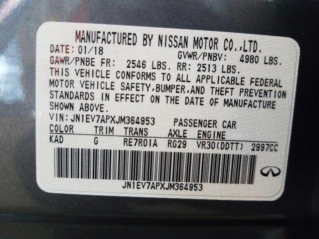 2018 INFINITI Q50 LUXE JN1EV7APXJM364953