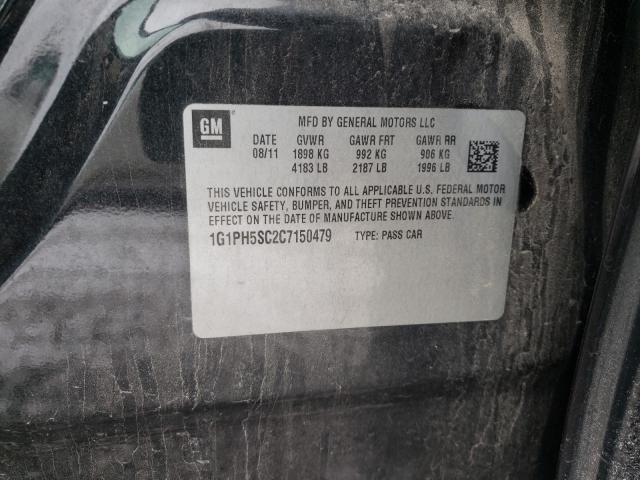 2012 CHEVROLET CRUZE LTZ 1G1PH5SC2C7150479